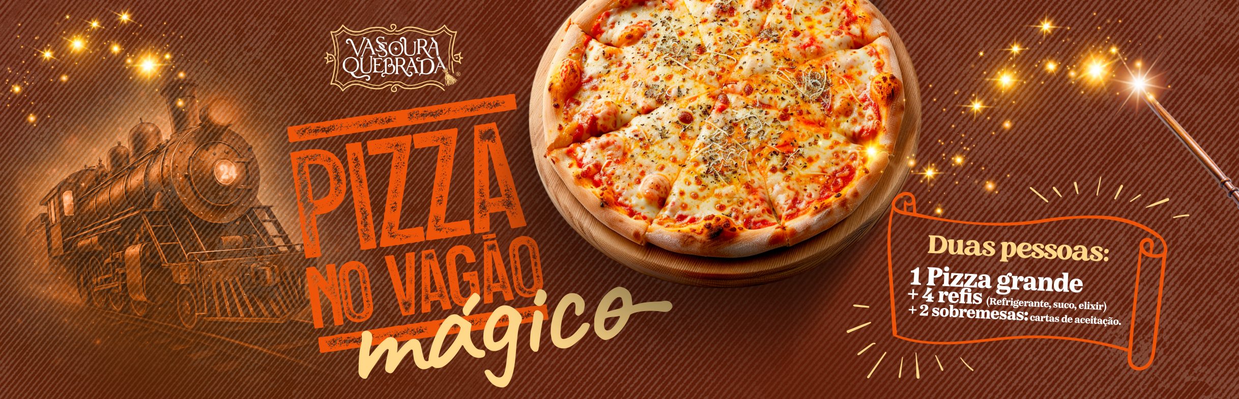 Pizza no Vagão