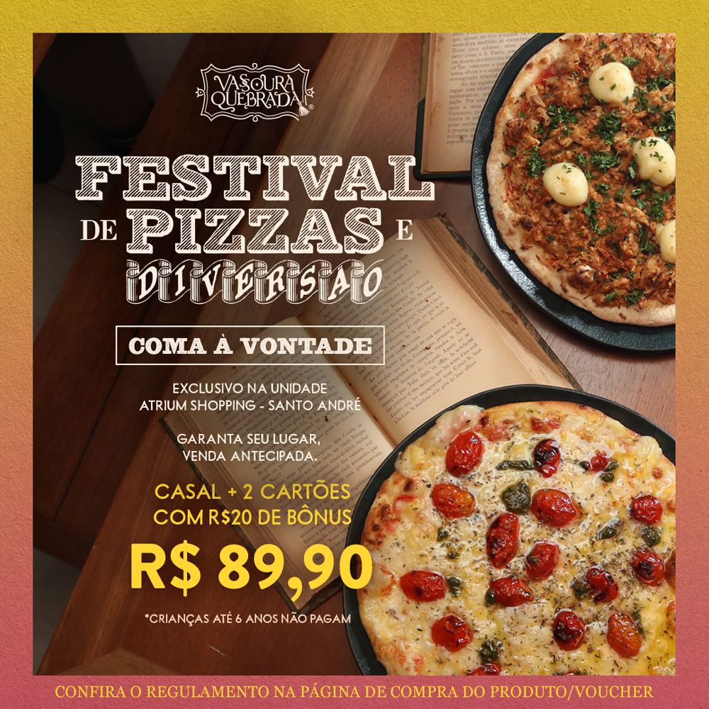 FESTIVAL DE PIZZAS E DIVERSÃO - INGRESSO CASAL